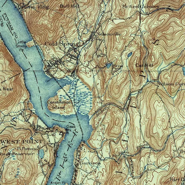 Detail: the Hudson between Bear Mountain and Anthonys Nose