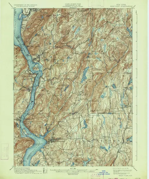 Bear Mountain and the Hudson Highlands Topographic Map, 1901