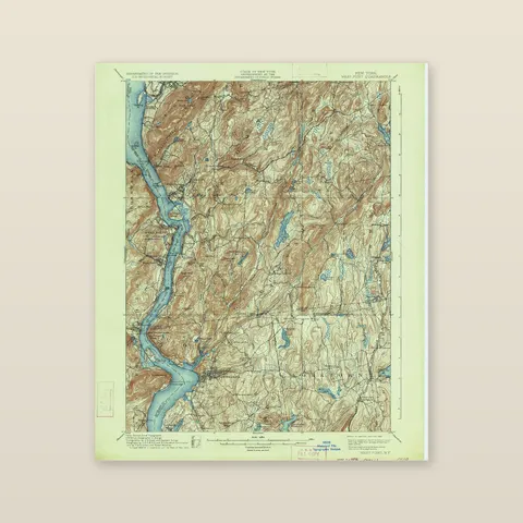 Bear Mountain and the Hudson Highlands Topographic Map, 1901 — Archival matte paper