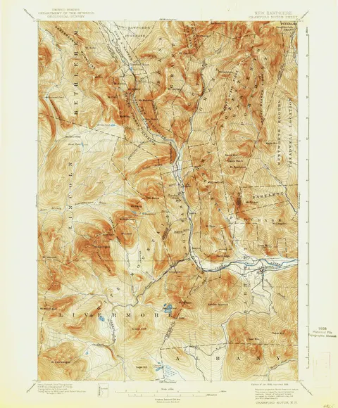 Crawford Notch Topographic Map, 1896
