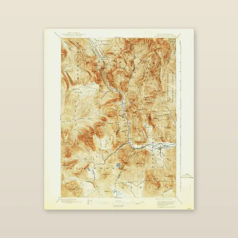 Crawford Notch Topographic Map, 1896 — Archival matte paper
