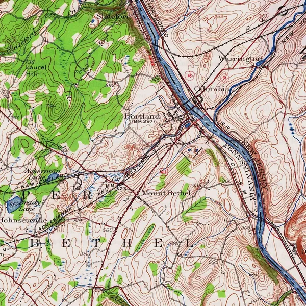 Detail: Mount Minsi and its fire lookout tower