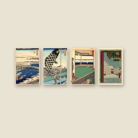 Four Seasons of Edo — Hiroshige 4-Piece Set — Archival matte paper