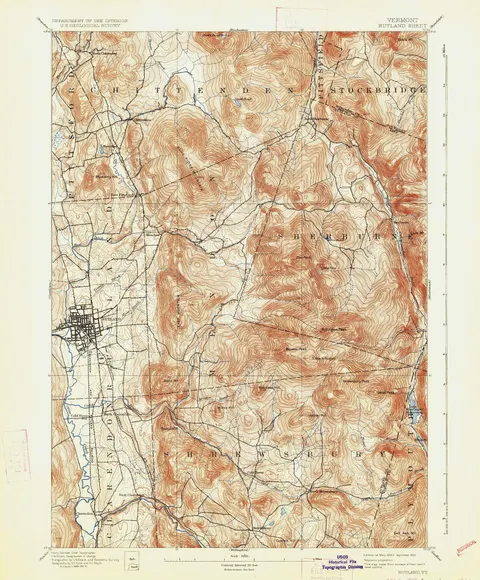 Killington Peak Topographic Map, 1893