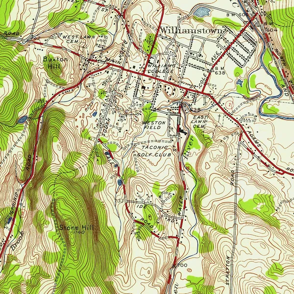 Detail: the Appalachian Trail along the summit ridge