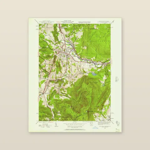 Mount Greylock Topographic Map, 1944 — Archival matte paper