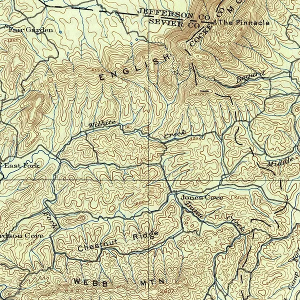 Detail: the state-line crest through Mount Guyot