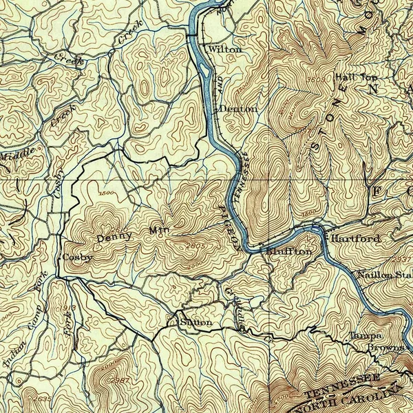 Detail: Mount Le Conte and Mount Kephart
