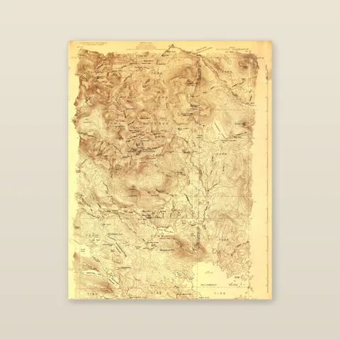 Mount Katahdin Topographic Map, 1927 — Archival matte paper