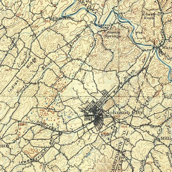 Detail: Roan Mountain and the crest of the balds