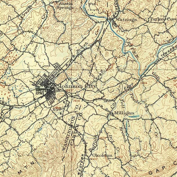 Detail: Carvers Gap on the state line