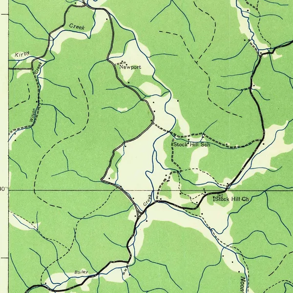 Detail: Springer Mountain at the sheet's southern edge