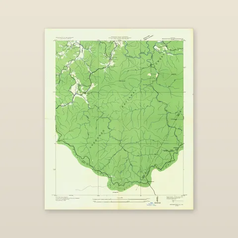 Springer Mountain Topographic Map, 1935 — Archival matte paper